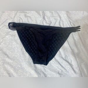 Victoria Secret Black Bikini Bottom with Side Straps medium